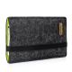 Pouch 'FINN' for Apple iPhone Xs Max - Felt anthracite/apple green