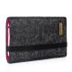 Pouch 'FINN' for Samsung Galaxy Note 9 - Felt anthracite/pink