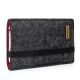 Pouch 'FINN' for Huawei P Smart plus - Felt anthracite/red