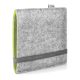 e-Reader felt sleeve FINN for Tolino Epos 2 - Felt light grey/apple green