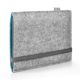 e-Reader felt sleeve FINN for PocketBook Aqua 2 - Felt light grey/azure