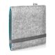 e-Reader felt sleeve FINN for Kobo Libra - H2O - Felt light grey/azure