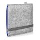 e-Reader felt sleeve FINN for Tolino Epos 2 - Felt light grey/blue