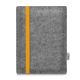 e-Reader felt pouch 'LEON' for Kobo Touch 2.0 - yellow-grey