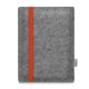 LEON - maßgeschneiderte Filztasche für E-reader - orange - hellgrau