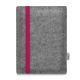 e-Reader felt pouch 'LEON' for Kobo Aura One - pink-grey