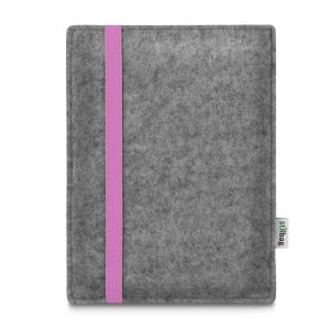 LEON - maßgeschneiderte Filztasche für E-reader - rosa - hellgrau