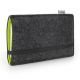 Pouch 'FINN' for Nokia 9 Pure View - Felt anthracite/apple green