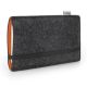 Pouch 'FINN' for Apple iPhone Xs Max - Felt anthracite/orange