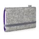 Tasche 'FINN' für Apple iPhone 7 plus - Filz hellgrau/violett 