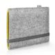e-Reader felt sleeve FINN for PocketBook Touch HD 3 - Felt light grey/yellow