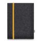 Tablet felt pouch LEON for Samsung Galaxy Tab A 10.1 (2019) - yellow - anthracite