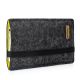 Pouch 'FINN' for Huawei P40 Pro - Felt anthracite/yellow