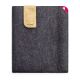 Felt bag KUNO for Samsung Galaxy Tab A 8.0 (2019) with Stylus storage - anthracite - pink