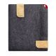 Felt bag KUNO for Apple iPad Pro 11 (2018) with Pencil storage - anthracite - red