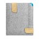 Felt bag KUNO for Apple iPad Pro 11 (2018) with Pencil storage - light grey - azure