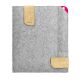 Felt bag KUNO for Samsung Galaxy Tab S4 with S Pen storage - light grey - pink