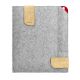 Felt bag KUNO for Apple iPad Air (2019) with Pencil storage - light grey - red