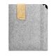 Felt bag KUNO for Apple iPad Mini (2019) with Pencil storage - light grey - black