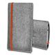 Felt bag 'LEON' for Huawei Mate 8 - orange - grey
