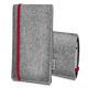 Felt bag 'LEON' for Huawei Mate 8 - red - grey