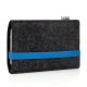 Felt bag LEON for Huawei Mate 20X 5G - blue - anthracite
