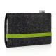 Felt bag LEON for Huawei Mate20 - green - anthracite