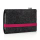 Felt bag 'LEON' for Huawei Mate 9 - pink - anthracite