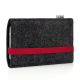 Felt bag LEON for Huawei Mate 20X 5G - red - anthracite