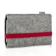 Felt bag 'LEON' forHuawei P10 plus - red - grey