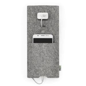 LUIS - Universal case for charging smartphones - colour light grey
