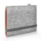 e-Reader felt sleeve FINN for ArtaTech InkBook Classic 2 - Felt light grey/orange