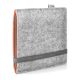 e-Reader felt sleeve FINN for Tolino Epos 2 - Felt light grey/orange