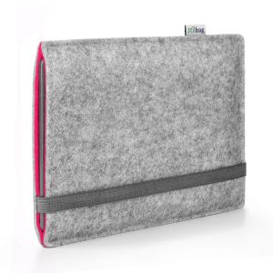 E-book Reader Custommade  felt sleeve | Felt light grey/pink