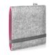 E-book Reader Filzhülle FINN für Kobo Forma - Farbe hellgrau/pink