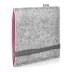 E-book Reader Filzhülle FINN für Tolino Epos 2 - Farbe hellgrau/pink