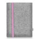 Tablet felt pouch LEON for Apple iPad (2019) - rose - grey