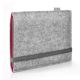 e-Reader felt sleeve FINN for PocketBook Basic 2 - Felt light grey/red