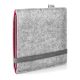 e-Reader felt sleeve FINN for Tolino Epos 2 - Felt light grey/red