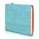 E-Reader Hülle VIGO für PocketBook Basic Lux - Kork eisblau, Wollfilz orange