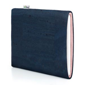 VIGO - Maßgeschneiderte Hülle für Ebook Reader - Kork denimblau, Wollfilz zartrosa