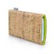Mobile phone cover 'VIGO' for Huawei P9 - cork nature with gold, felt apple green