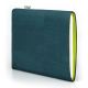 E-reader cover 'VIGO' for PocketBook InkPad 2 - cork petrol, felt apple-green