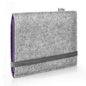E-book Reader Custommade  felt sleeve | Felt light grey/violet