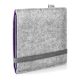 e-Reader felt sleeve FINN for Tolino Epos 2 - Felt light grey/violet